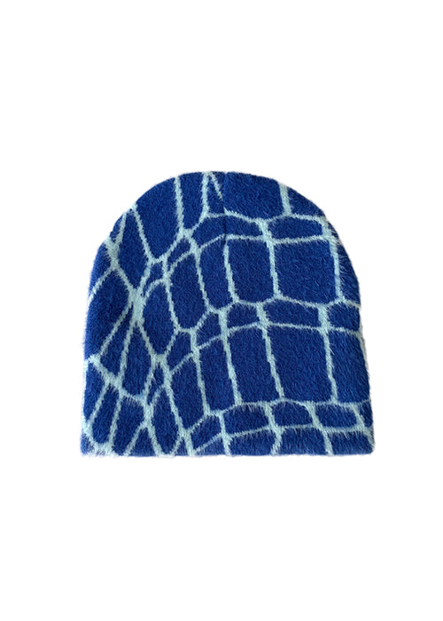 Blue Fuzzy Beanie